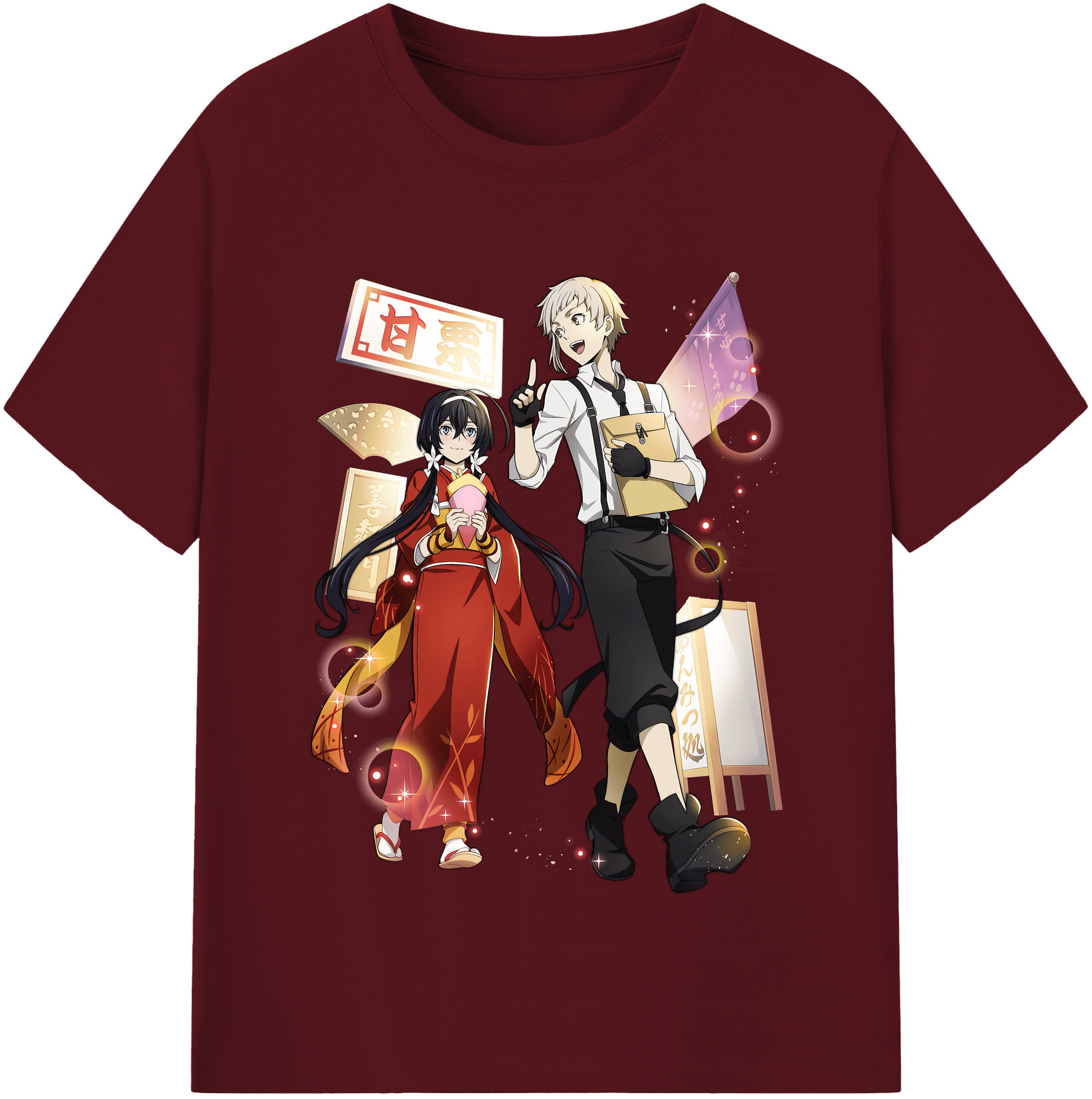 （画像用） 文豪ストレイドッグス Bungo Stray Dogs 綿100％半袖Tシャツ（フロントプリント）